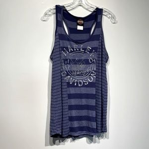 Harley-Davidson West Palm Beach, FL Blue Striped Tank Size Large